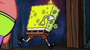 Spongebob running away